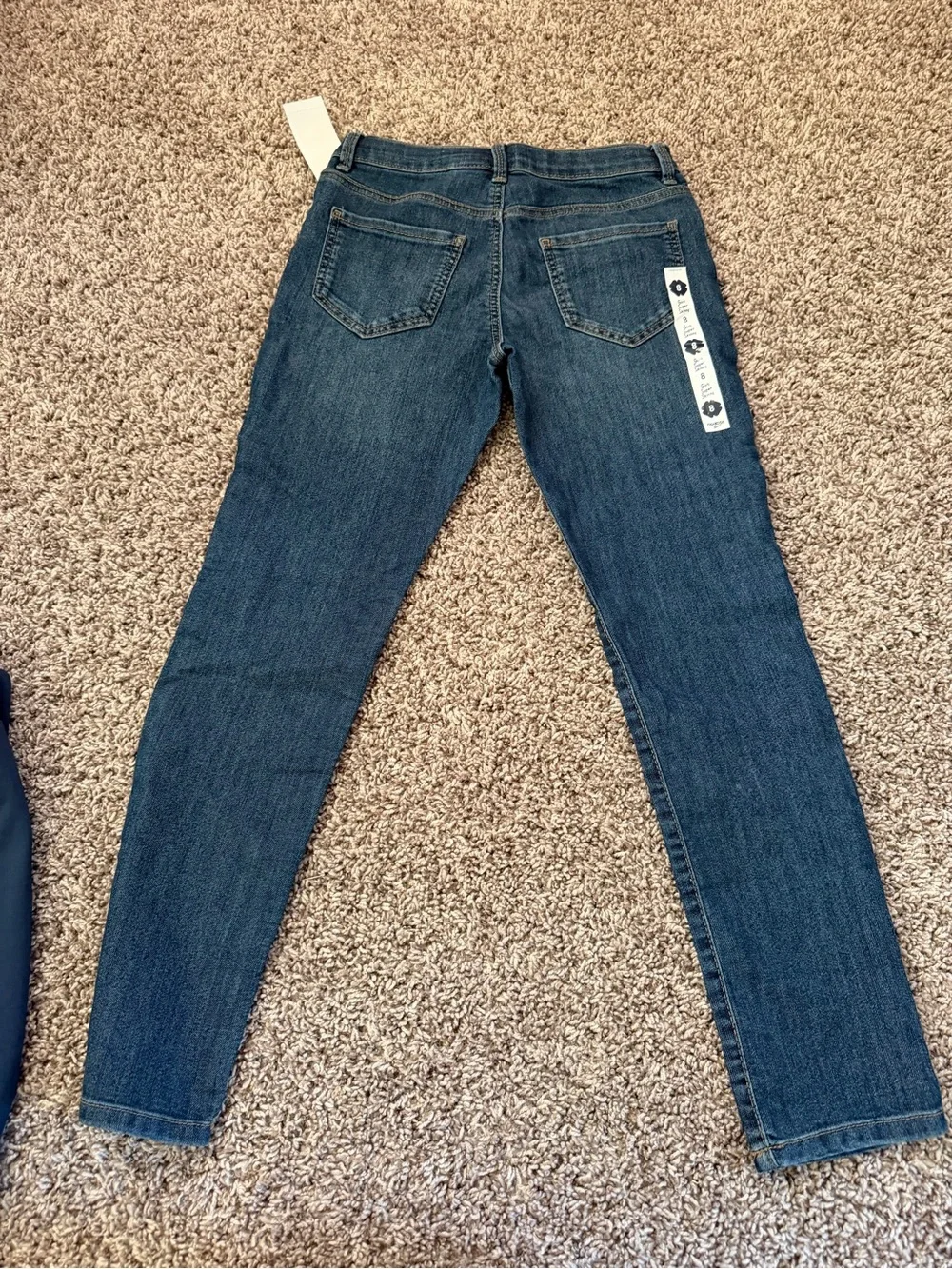Girls Dark Blue Straight-Leg Jeans